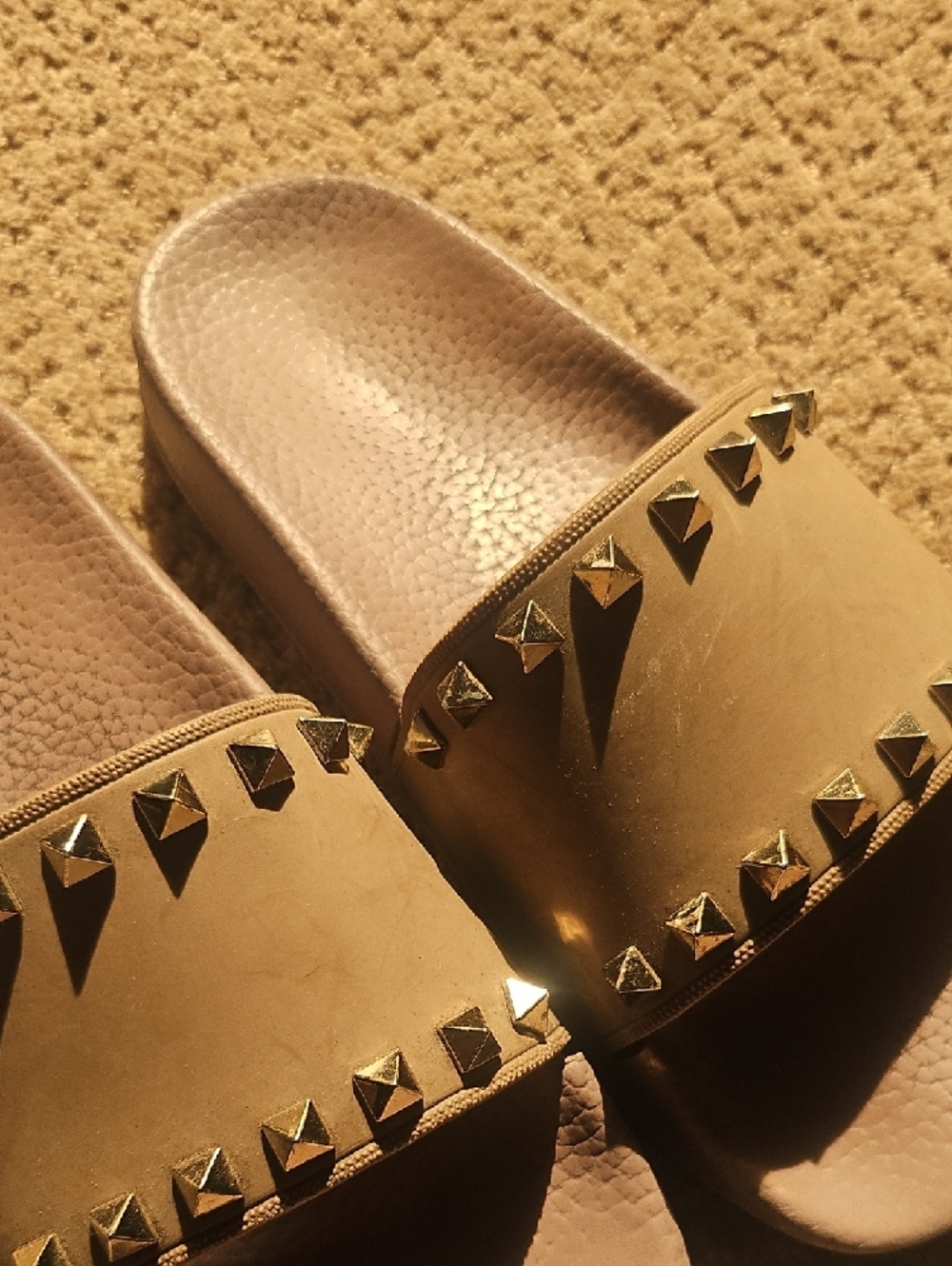 Valentino Brown Slide Sandals with Logo Footbed - Picture 5 of 5